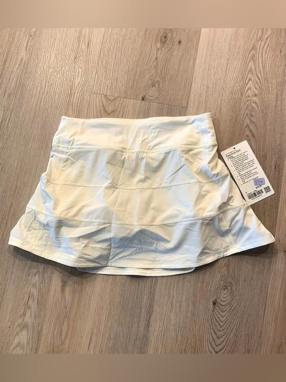 lululemon Pace Rival Skirt *Long Athletic Skirt in White Size 4 NWT